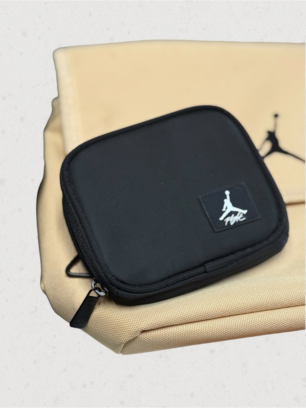 Jordan Black Compact Zip Pouch